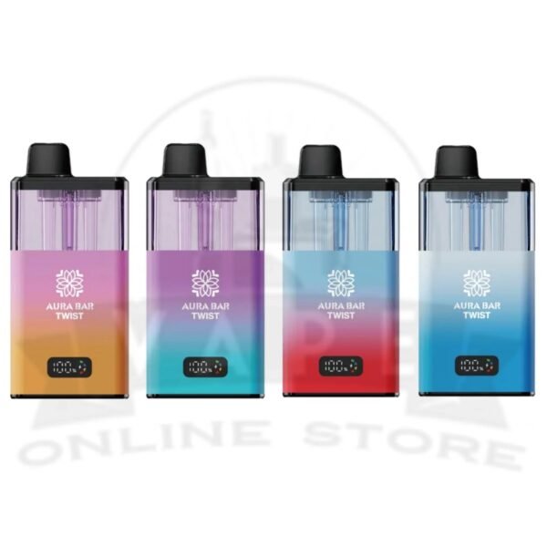 Aura Bar Twist 40K Puff Reusable Disposable Vape Pod Kit