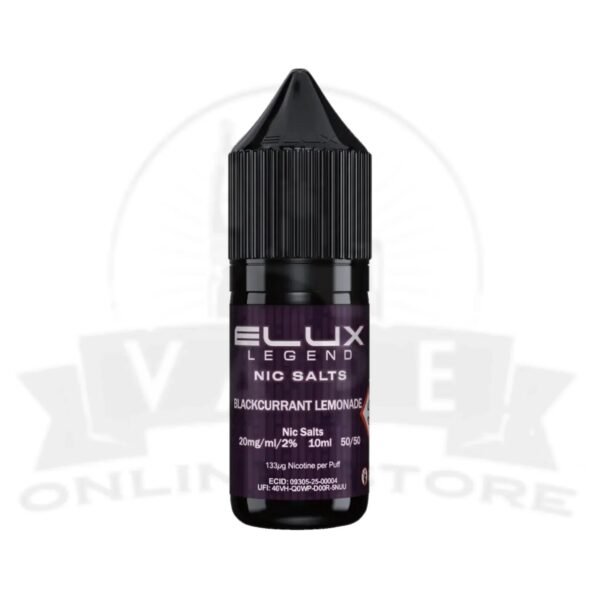Blackcurrant Lemonade Elux Legend 10ml Nic Salt | Retail & Wholesale