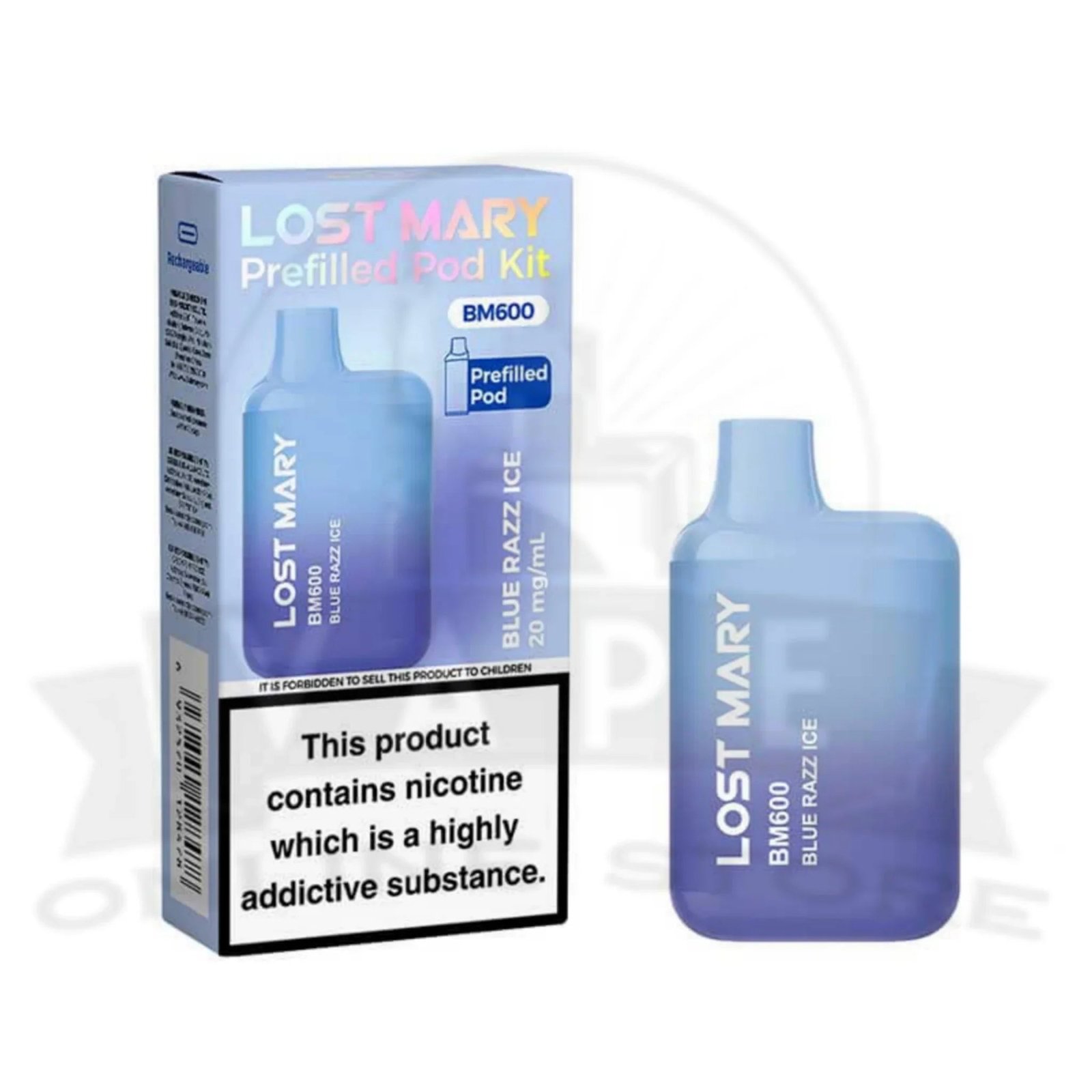Blue Razz Ice Lost Mary BM600 Prefilled Pod Kit