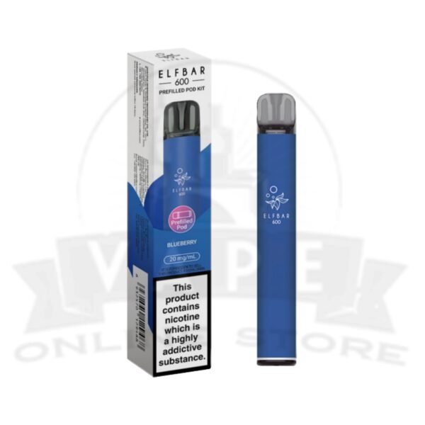 Blueberry Elf Bar 600 Puffs 20mg Reusable Vape Pod Kit