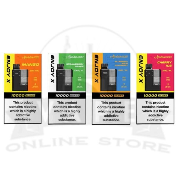 Box Of 5 Aladdin Pro Enjoy X 10000 Puffs Prefilled Replacement Pods
