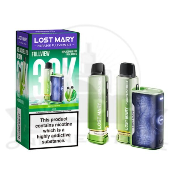 Green Edition Lost Mary Nera 30K Puffs Fullview Pod Kit