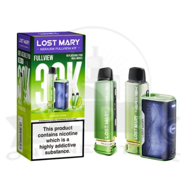 Lemon Lime Lost Mary Nera 30K Puffs Fullview Pod Kit
