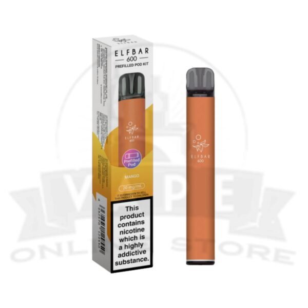 Mango Elf Bar 600 Puffs 20mg Reusable Vape Pod Kit