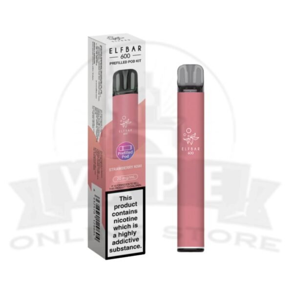 Strawberry Kiwi Elf Bar 600 Puffs 20mg Reusable Vape Pod Kit