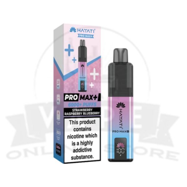 Strawberry Raspberry Blueberry Hayati Pro Max Plus 6000 Puffs Pod Kit