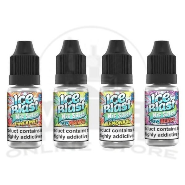 Pack Of 10 Ice Blast Nic Salts 10ml E-Liquid