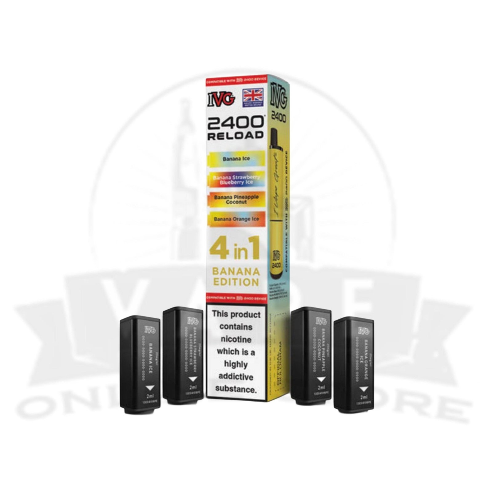 IVG 2400 Reload 4-in-1 Prefilled Vape Pods | Pack Of 4
