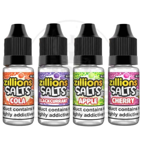 Pack Of 10 Zillion Salts 10ml E-Liquid