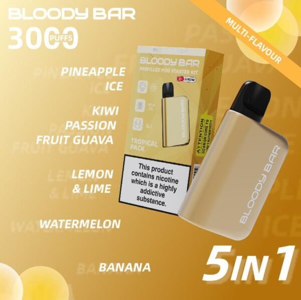 5 In 1 Bloody Mary 3000 Puffs Prefilled Pod Kit The Vape Giant 193777