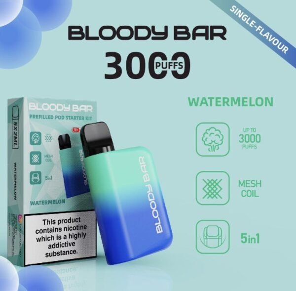 5 In 1 Bloody Mary 3000 Puffs Prefilled Pod Kit The Vape Giant 391480