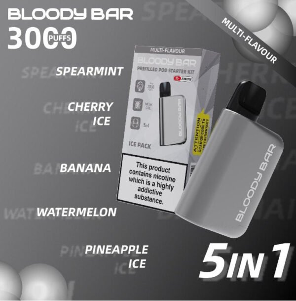 5 In 1 Bloody Mary 3000 Puffs Prefilled Pod Kit The Vape Giant 657071