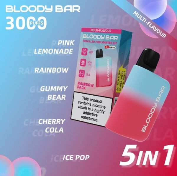 5 In 1 Bloody Mary 3000 Puffs Prefilled Pod Kit The Vape Giant 829464
