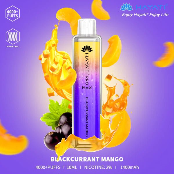 Hayati Pro Max Black Currant Mango 4000+ Puffs