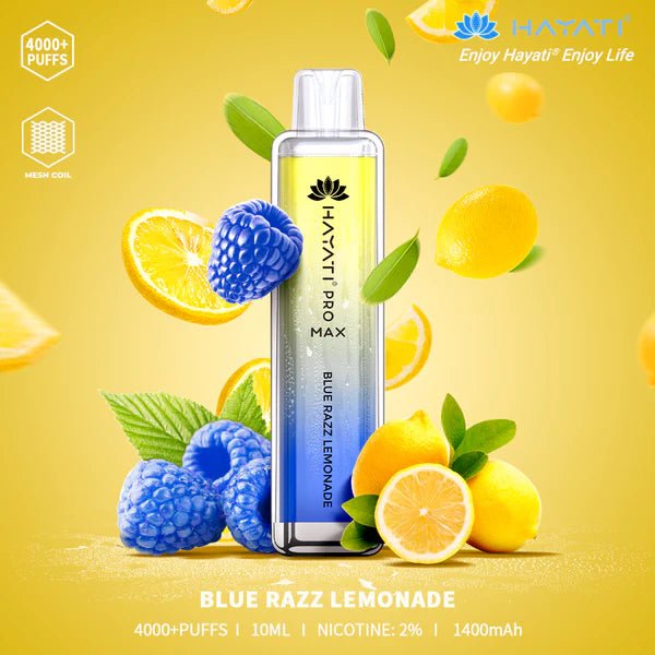 Hayati Pro Max Blue Razz Lemonade 4000+ Puffs