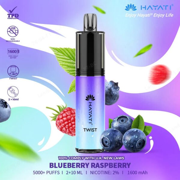 Hayati Twist Blueberry Raspberry 5000+ Puffs