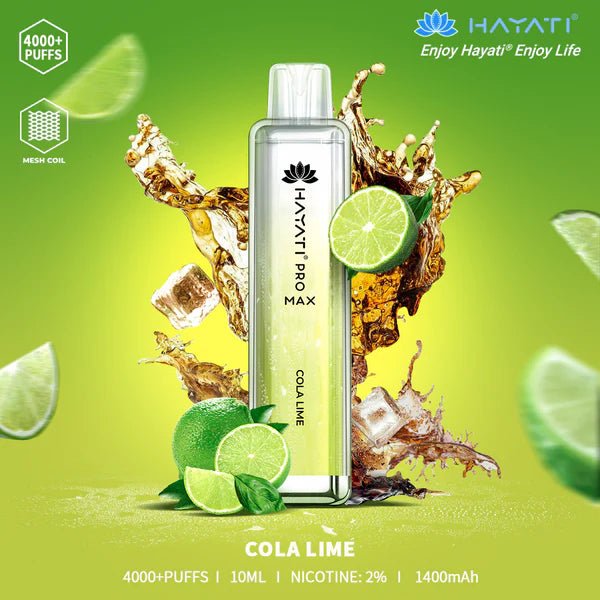 Hayati Pro Max Cola Lime 4000+ Puffs