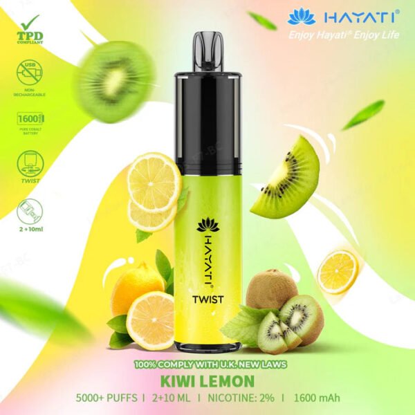 Hayati Twist Kiwilemon 5000+ Puffs