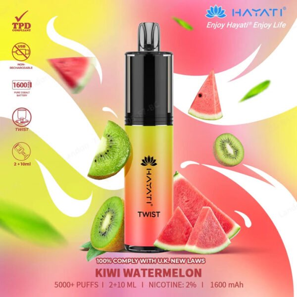 Hayati Twist Kiwiwatermelon 5000+ Puffs