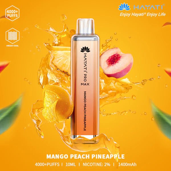 Hayati Pro Max Mango Peach Pineapple 4000+ Puffs