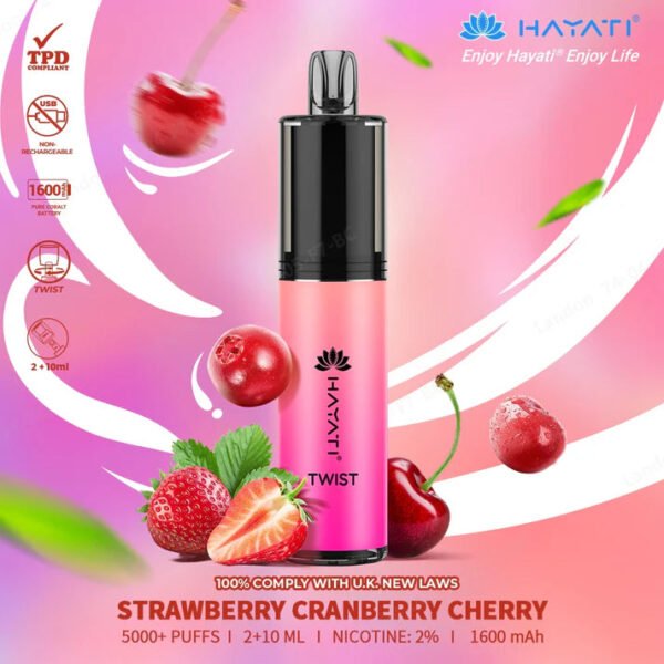 Hayati Twist Strawberrycranberrycherry 5000+ Puffs