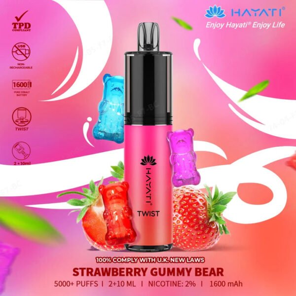 Hayati Twist Strawberrygummybear 5000+ Puffs