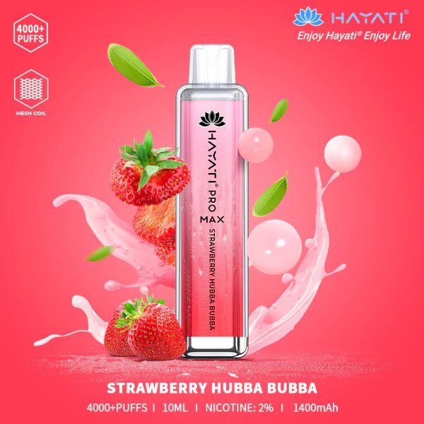 Hayati Pro Max Strawberry Hubba Bubba 4000+ Puffs
