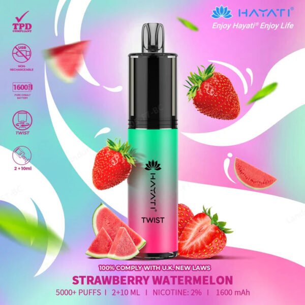 Hayati Twist Strawberry Watermelon 5000+ Puffs