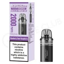 Argus Bar Neon 2000 Prefilled Pod Blueberry Sour Raspberry Flavour