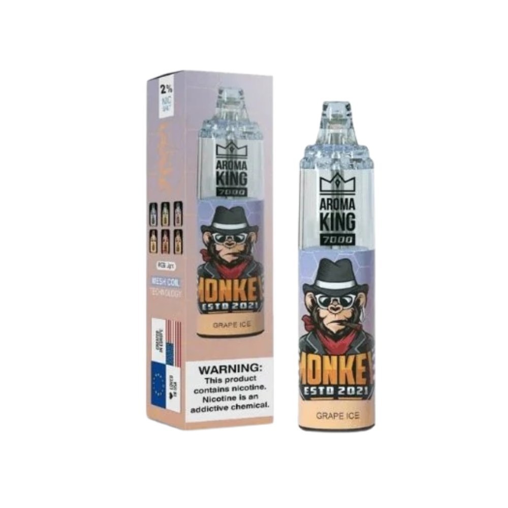 Aroma King 7000 Puffs Disposable Vape Kit 20Mg Wolfvapes Wolfvapescouk Grape Ice 312710