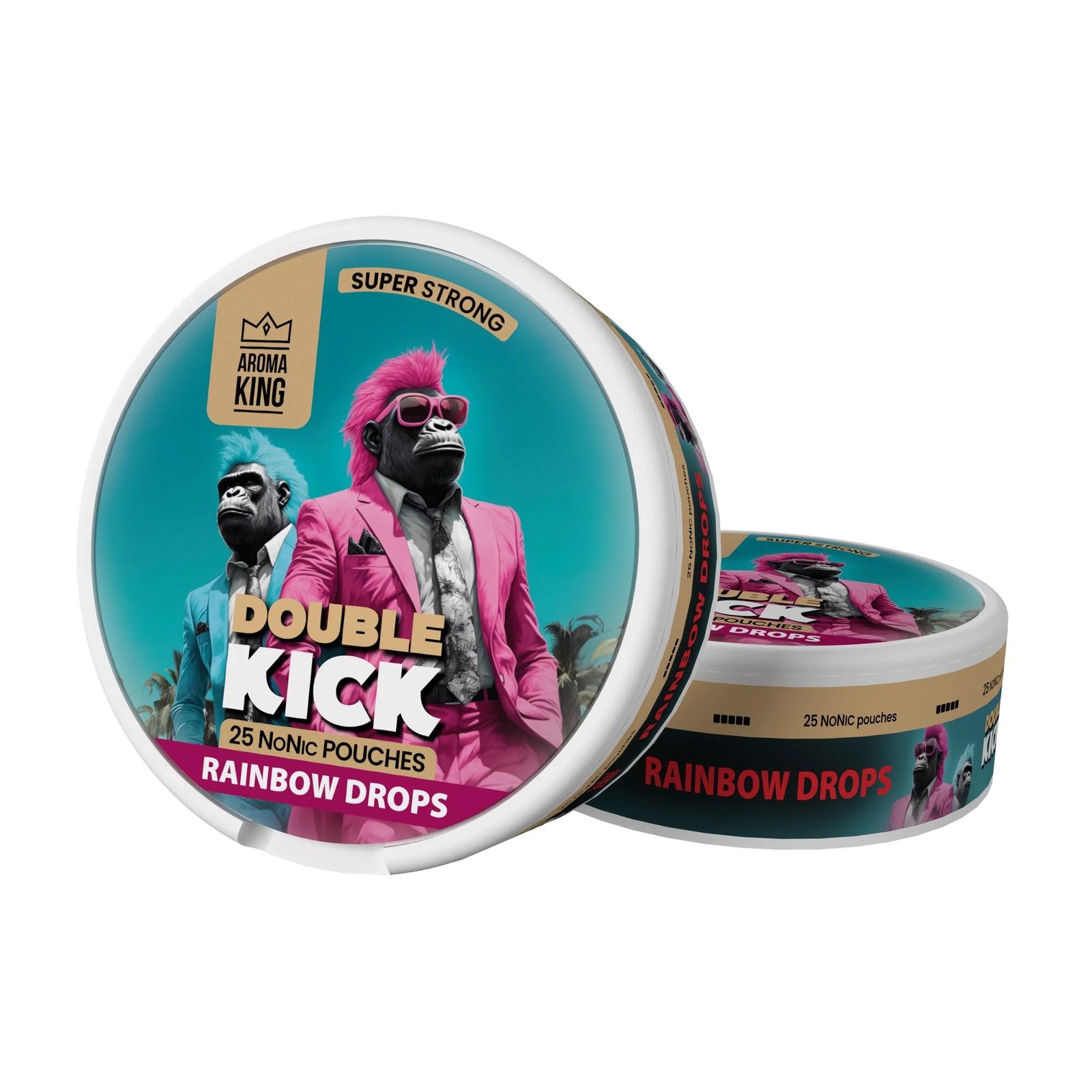 Aroma King Nicotine Pouches Double Kick Rainbow Drops