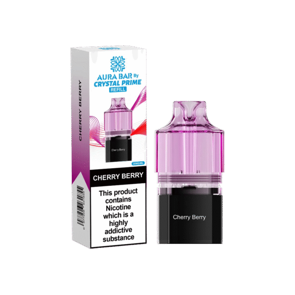 Aura Bar Crystal Prime 10K Prime Fizzy Cherry Berry Prefilled Pod