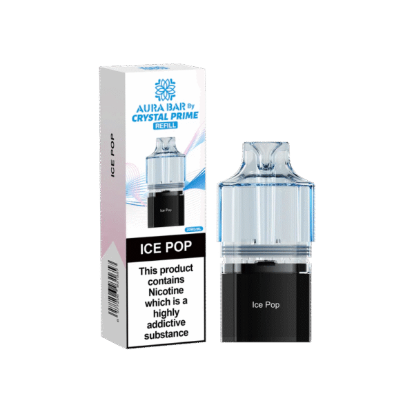 Aura Bar Crystal Prime 10K Prime Ice Pop Prefilled Pod