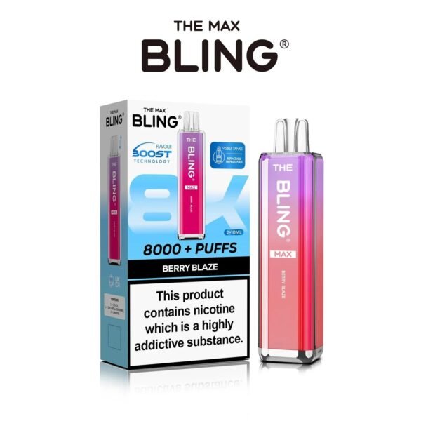 Bling Max 8000 Puffs Vape Kit Berry Blaze 1