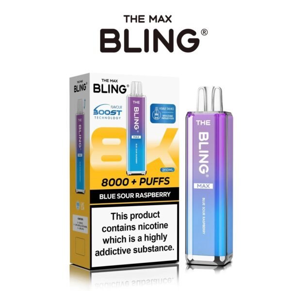 Bling Max 8000 Puffs Vape Kit Blue Sour Raspberry 1