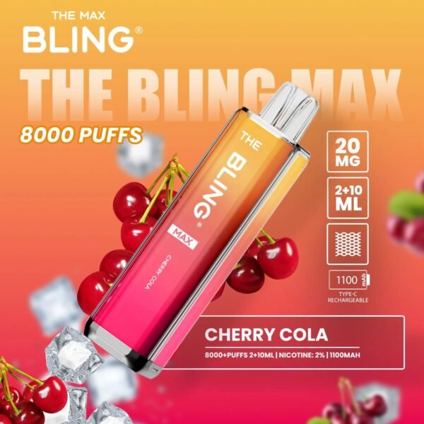 Bling Max 8000 Puffs Vape Kit Cherry Cola