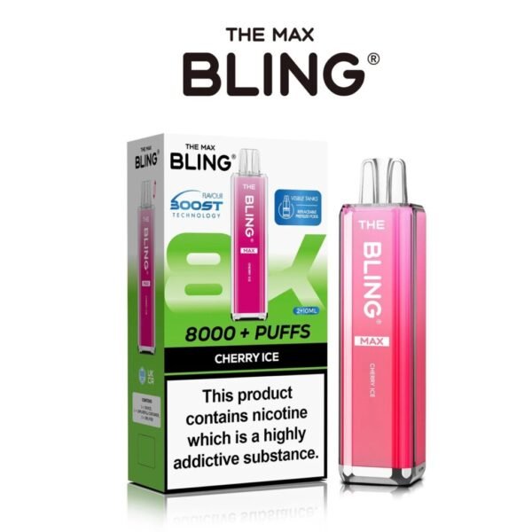 Bling Max 8000 Puffs Vape Kit Cherry Ice 1