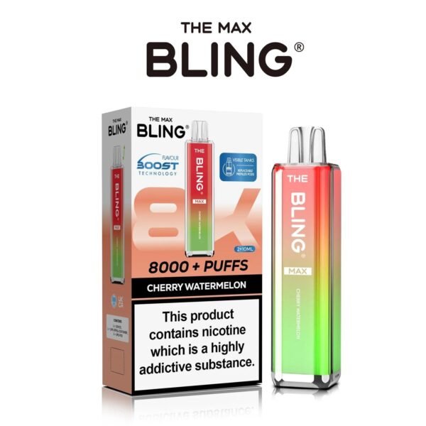 Bling Max 8000 Puffs Vape Kit Cherry Watermelon 1