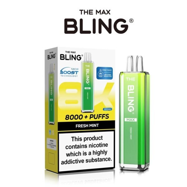 Bling Max 8000 Puffs Vape Kit Fresh Mint 1