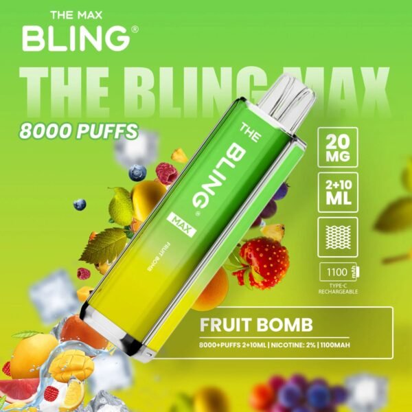 Bling Max 8000 Puffs Vape Kit Fruit Bomb