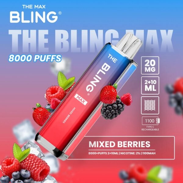 Bling Max 8000 Puffs Vape Kit Mixed Berries