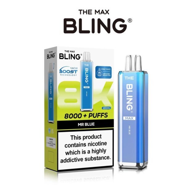 Bling Max 8000 Puffs Vape Kit Mr Blue