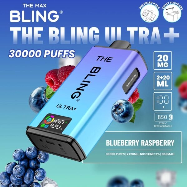 Bling Ultra Plus 30K Vape Kit Blueberry Raspberry