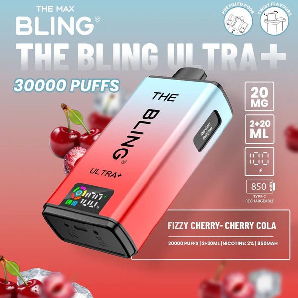 Bling Ultra Plus 30K Vape Kit Fizzy Cherry And Cherry Cola