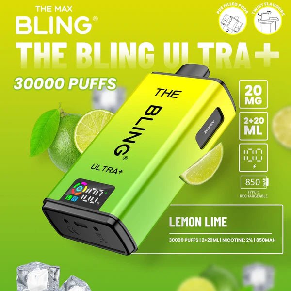 Bling Ultra Plus 30K Vape Kit Lemon Lime