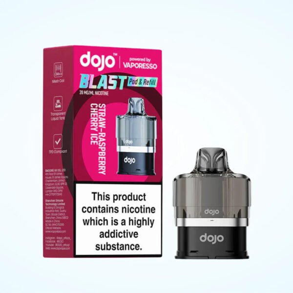 Dojo Blast Replacement Pod In Strawberry Raspberry Cherry Ice Flavour