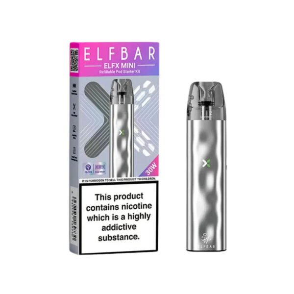 Elf Bar Elfx Mini Pod Vape Kit Silver