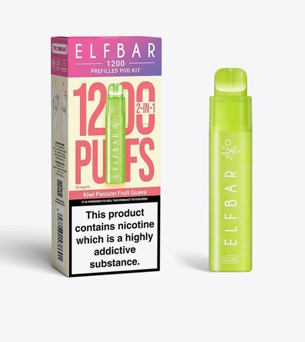 Elfbar 1200 Puffs 2 In 1 Prefilled Pod Kit Vape Wholesale Mcr 645723