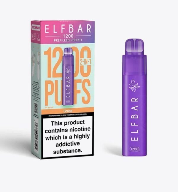 Elfbar 1200 Puffs 2 In 1 Prefilled Pod Kit Vape Wholesale Mcr 942574