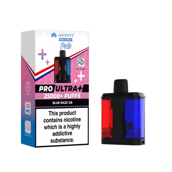 Hayati Pro Ultra Plus 25K Blue Razz Gb Flavored Prefilled Pod